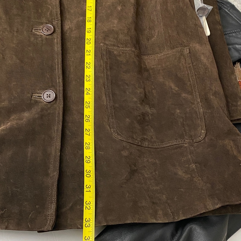NWT Via Accenti Leather Duster Jacket Women A8 Brown Lined Western Suede Vintage - Picture 16 of 16